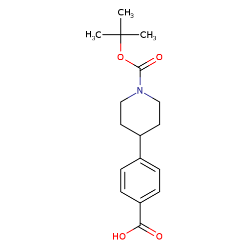 O=C(N1CCC(CC1)c1ccc(cc1)C(=O)O)OC(C)(C)C