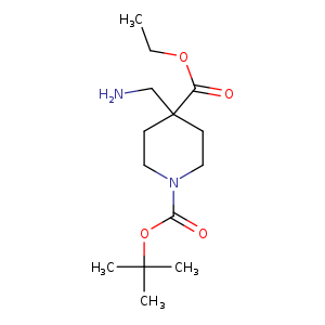 CCOC(=O)C1(CN)CCN(CC1)C(=O)OC(C)(C)C