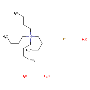 CCCC[N+](CCCC)(CCCC)CCCC.O.O.O.[F-]
