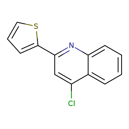 Clc1cc(nc2c1cccc2)c1cccs1