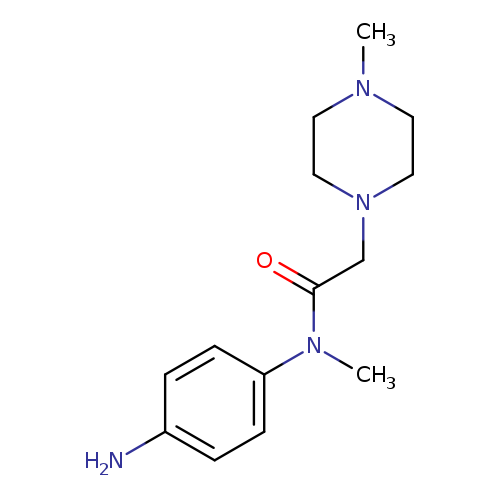 CN(c1ccc(cc1)N)C(=O)CN1CCN(CC1)C