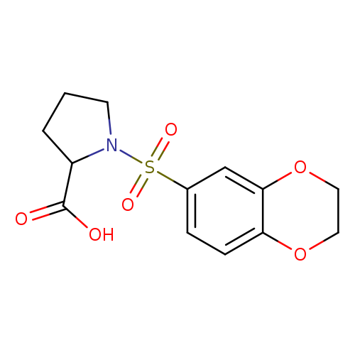 OC(=O)C1CCCN1S(=O)(=O)c1ccc2c(c1)OCCO2