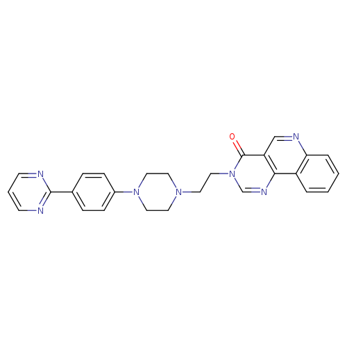 O=c1n(CCN2CCN(CC2)c2ccc(cc2)c2ncccn2)cnc2c1cnc1c2cccc1