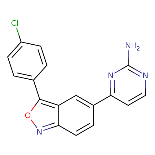Clc1ccc(cc1)c1onc2c1cc(cc2)c1ccnc(n1)N
