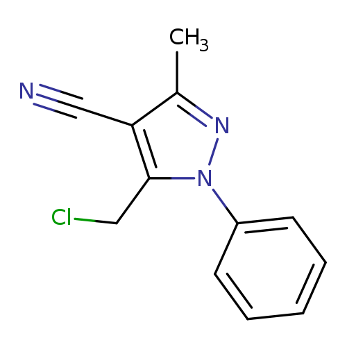 ClCc1c(C#N)c(nn1c1ccccc1)C