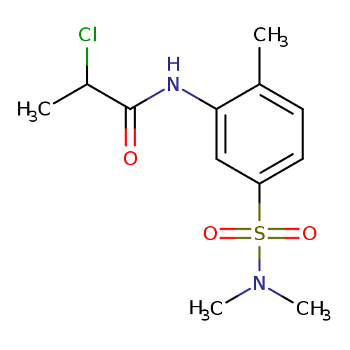 O=C(C(Cl)C)Nc1cc(ccc1C)S(=O)(=O)N(C)C