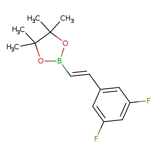 Fc1cc(/C=C/B2OC(C(O2)(C)C)(C)C)cc(c1)F