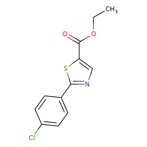 CCOC(=O)c1cnc(s1)c1ccc(cc1)Cl