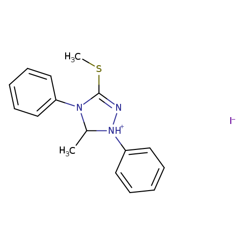 CSC1=N[NH+](C(N1c1ccccc1)C)c1ccccc1.[I-]