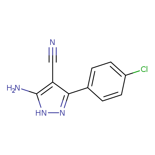 N#Cc1c(N)[nH]nc1c1ccc(cc1)Cl