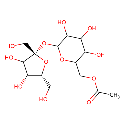 OC[C@H]1O[C@@](C([C@H]1O)O)(CO)OC1OC(COC(=O)C)C(C(C1O)O)O