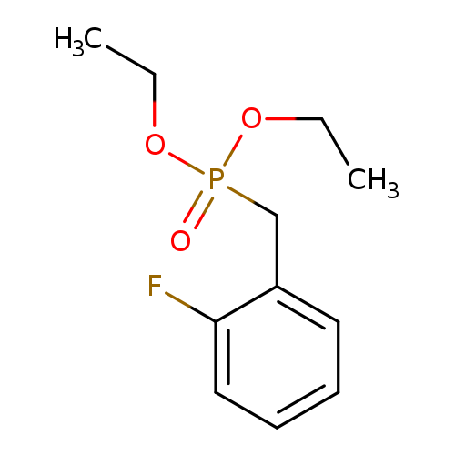 CCOP(=O)(Cc1ccccc1F)OCC