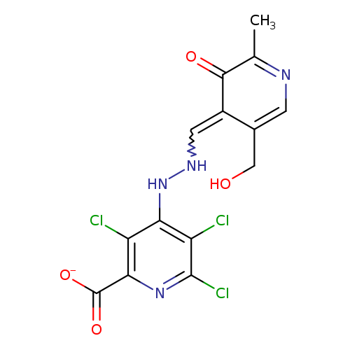 OCC1=CN=C(C(=O)C1=CNNc1c(Cl)c(Cl)nc(c1Cl)C(=O)[O-])C