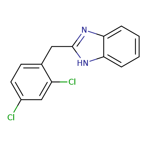 Clc1ccc(c(c1)Cl)Cc1nc2c([nH]1)cccc2