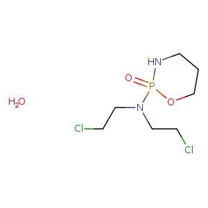 ClCCN(P1(=O)NCCCO1)CCCl.O