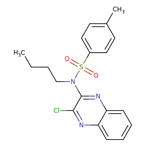CCCCN(S(=O)(=O)c1ccc(cc1)C)c1nc2ccccc2nc1Cl