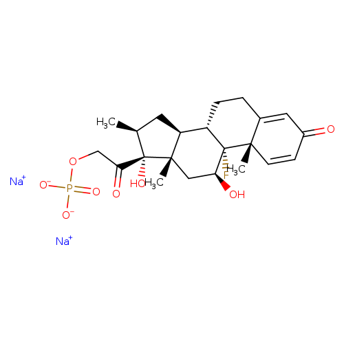 O=C1C=C[C@]2(C(=C1)CC[C@@H]1[C@]2(F)[C@@H](O)C[C@]2([C@H]1C[C@@H]([C@]2(O)C(=O)COP(=O)([O-])[O-])C)C)C.[Na+].[Na+]