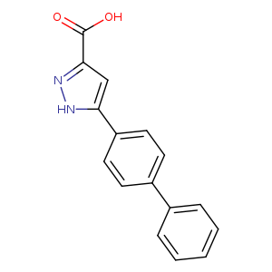 OC(=O)c1n[nH]c(c1)c1ccc(cc1)c1ccccc1