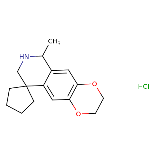 CC1NCC2(c3c1cc1OCCOc1c3)CCCC2.Cl
