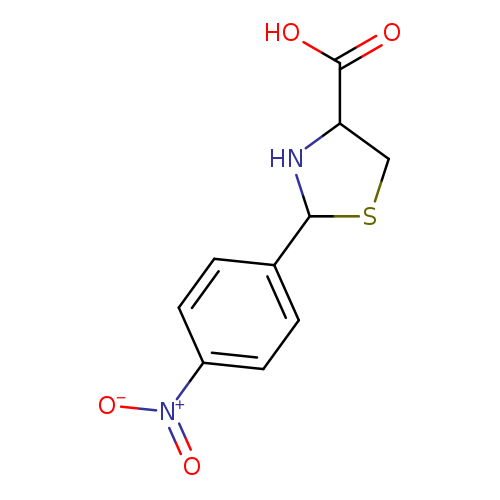 OC(=O)C1CSC(N1)c1ccc(cc1)[N+](=O)[O-]