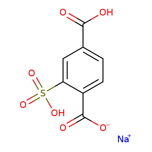 OC(=O)c1ccc(c(c1)S(=O)(=O)O)C(=O)[O-].[Na+]