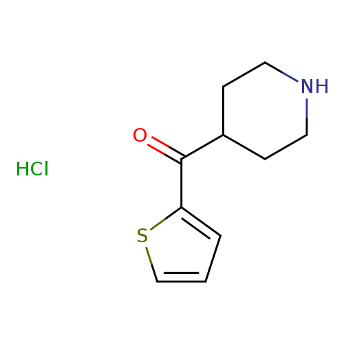 O=C(c1cccs1)C1CCNCC1.Cl