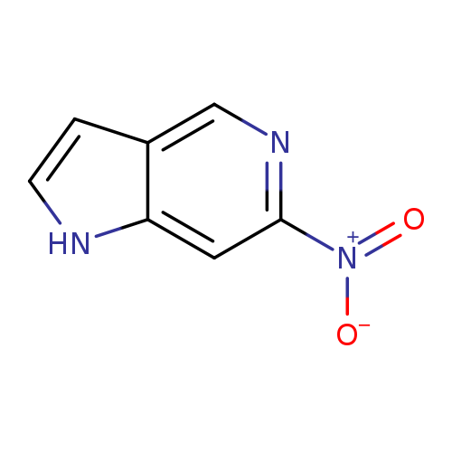 [O-][N+](=O)c1ncc2c(c1)[nH]cc2
