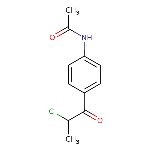 CC(=O)Nc1ccc(cc1)C(=O)C(Cl)C