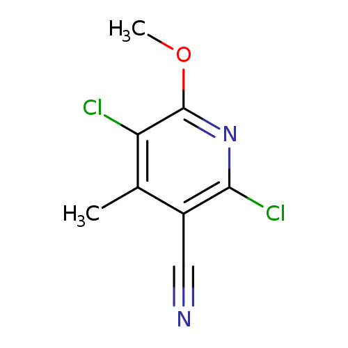 COc1nc(Cl)c(c(c1Cl)C)C#N