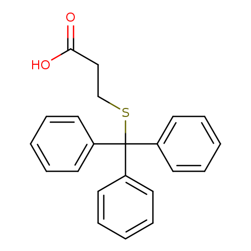 OC(=O)CCSC(c1ccccc1)(c1ccccc1)c1ccccc1