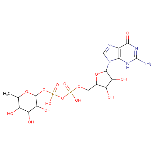 OC1C(COP(=O)(OP(=O)(OC2OC(C)C(C(C2O)O)O)O)O)OC(C1O)n1cnc2c1[nH]c(N)nc2=O