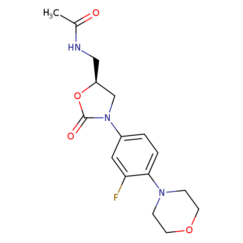 CC(=O)NC[C@@H]1OC(=O)N(C1)c1ccc(c(c1)F)N1CCOCC1