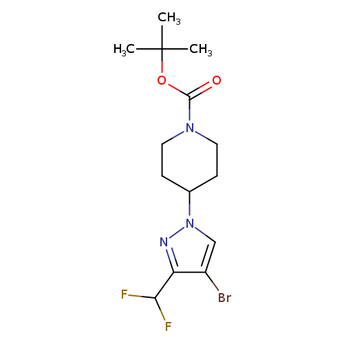O=C(N1CCC(CC1)n1cc(c(n1)C(F)F)Br)OC(C)(C)C