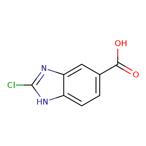 OC(=O)c1ccc2c(c1)nc([nH]2)Cl