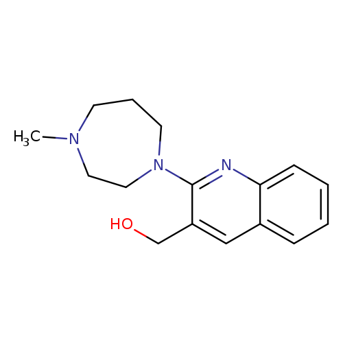 OCc1cc2ccccc2nc1N1CCCN(CC1)C