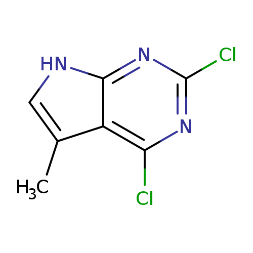 Clc1nc(Cl)c2c(n1)[nH]cc2C