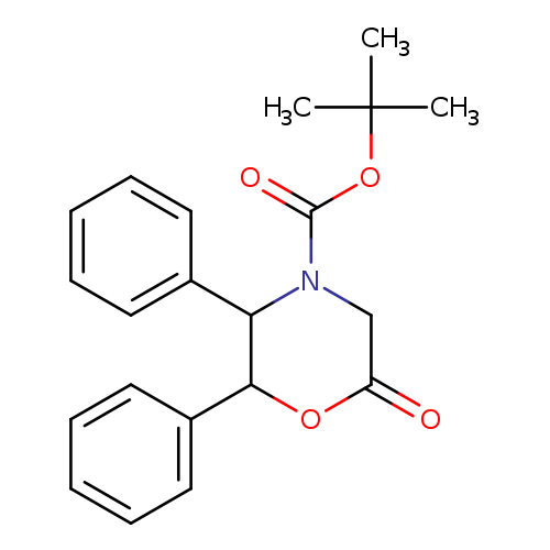 O=C1CN(C(=O)OC(C)(C)C)C(C(O1)c1ccccc1)c1ccccc1