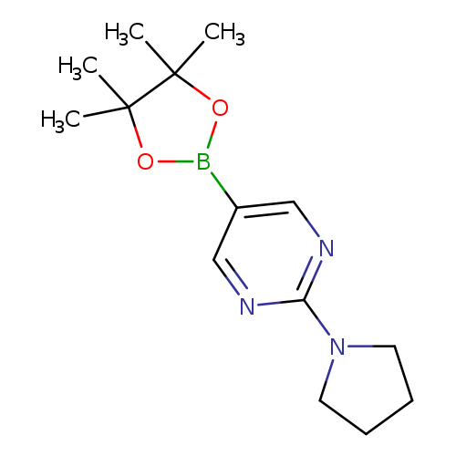 CC1(C)OB(OC1(C)C)c1cnc(nc1)N1CCCC1