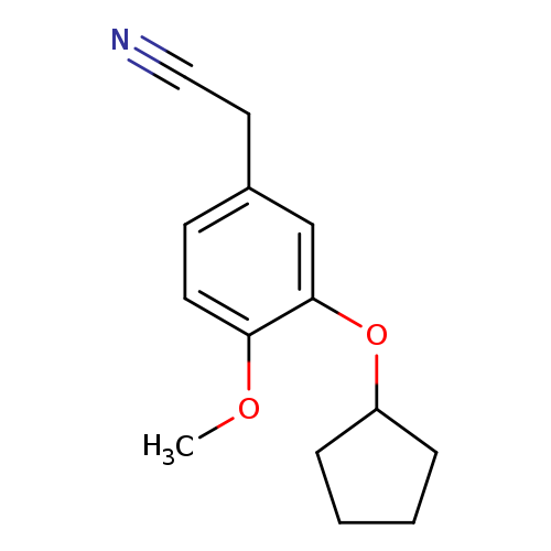 N#CCc1ccc(c(c1)OC1CCCC1)OC