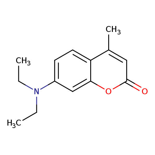 CCN(c1ccc2c(c1)oc(=O)cc2C)CC