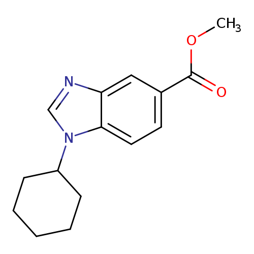 COC(=O)c1ccc2c(c1)ncn2C1CCCCC1