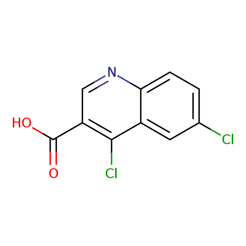 Clc1ccc2c(c1)c(Cl)c(cn2)C(=O)O