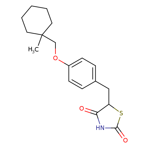 O=C1NC(=O)C(S1)Cc1ccc(cc1)OCC1(C)CCCCC1