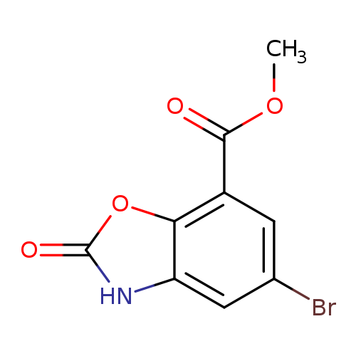 COC(=O)c1cc(Br)cc2c1oc(=O)[nH]2