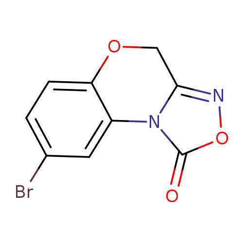Brc1ccc2c(c1)n1c(CO2)noc1=O