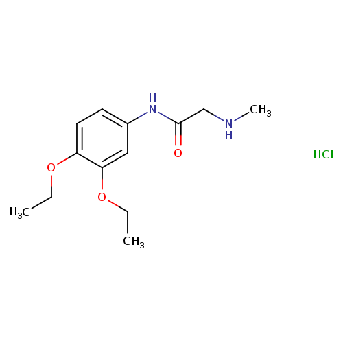 CNCC(=O)Nc1ccc(c(c1)OCC)OCC.Cl
