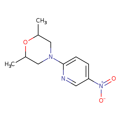 CC1OC(C)CN(C1)c1ccc(cn1)[N+](=O)[O-]
