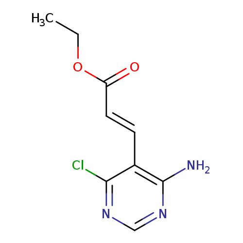 CCOC(=O)/C=C/c1c(N)ncnc1Cl