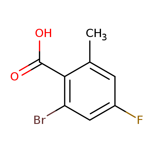 Fc1cc(C)c(c(c1)Br)C(=O)O