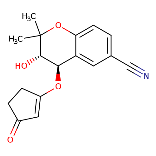 O[C@H]1[C@H](OC2=CC(=O)CC2)c2cc(ccc2OC1(C)C)C#N